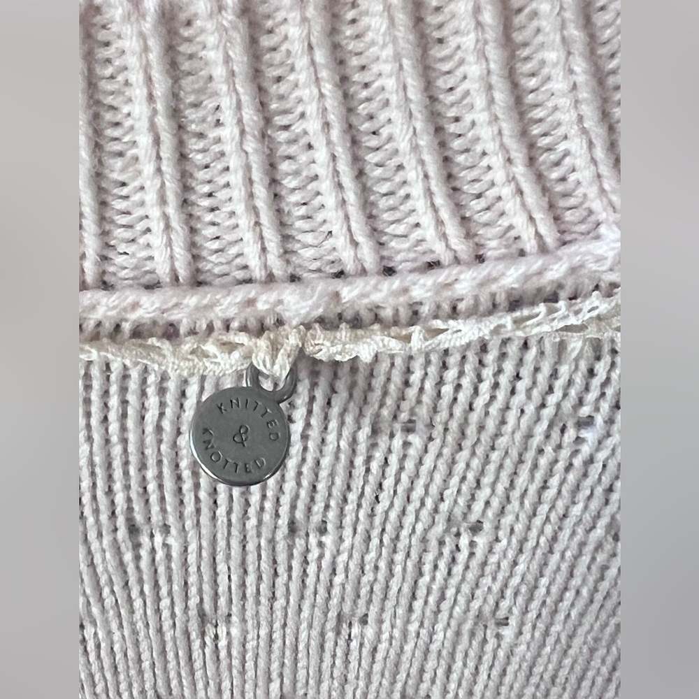 ✨ $398 Knitted & Knotted Anthropologie Paillette Wool Blend Cardigan Sweater - Picture 7 of 11